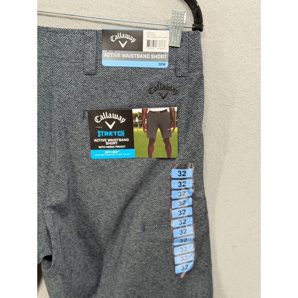 Callaway Golf Shorts Mens 32 Gray Opti-Dri Performance Stretch 5 pocket NWT - Picture 3 of 10